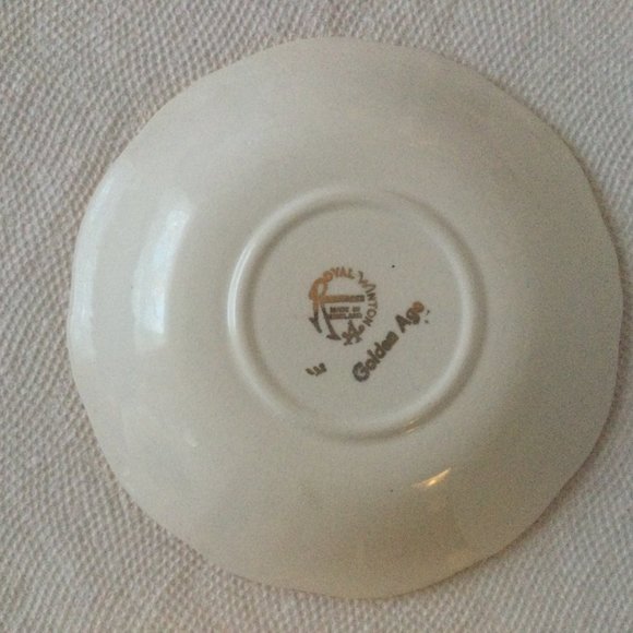 Vintage Royal Winton Grimwade Golden Age shell dish & saucer plate bundle - Picture 4 of 10